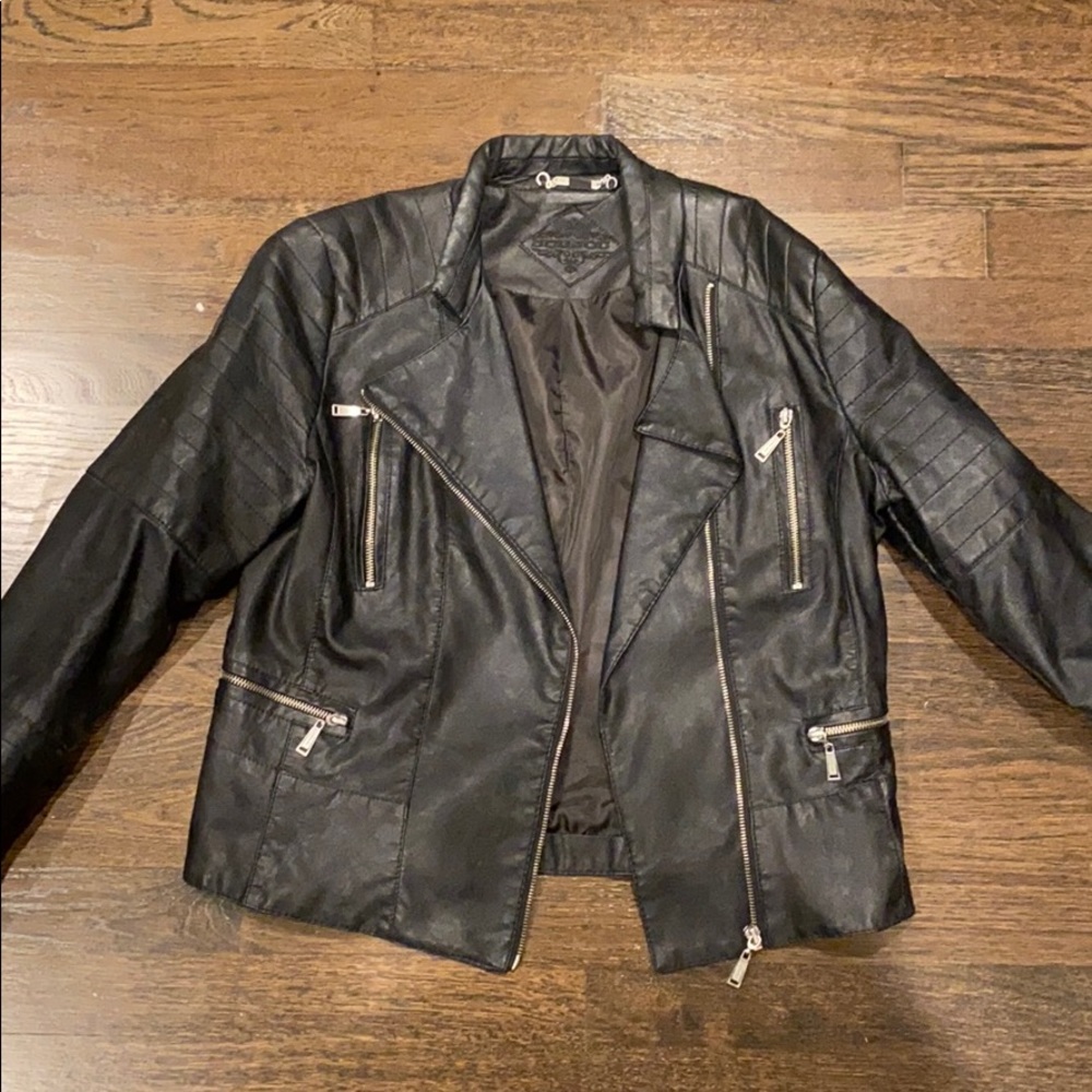 Faux leather jacket